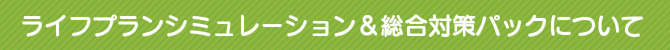 ライフプランシミュレーション&総合対策パックについて ライフプランシミュレーション&総合対策パックについて